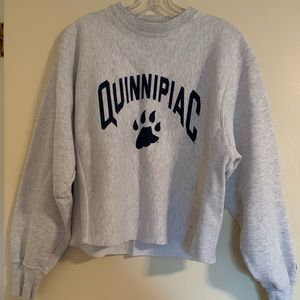 Champion cropped Quinnipiac sweatshirt